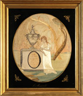 Falmouth, ME c.1807 embroidered memorial from Huber