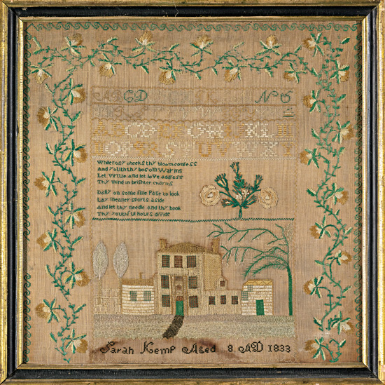 sampler by Sarah Kemp from Betty Ring's collection, Huber