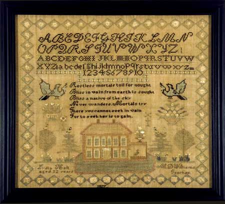 Sampler by Lydia Hall White Dove School, Deerfield, MA  from Huber