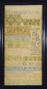 Band sampler by Mary Boles from Huber