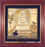 Silk embroidered memorial from Huber
