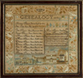sampler by Dorcas Berry, Main, 1818 from Huber and Ring