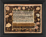 Ruth Huntington sampler, Norwich, CT- 1787- from Huber