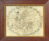 Needlework Map of Europe from Huber