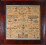 Sampler by Ann Y. Pennock, Chester County, PA dated 1835