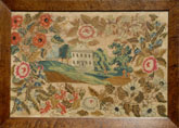 Sampler Easton, PA stitched at Mary Ralston's School circa 1830 from Huber