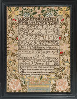 Groton, MA Needlework Sampler dated 1813 from Huber