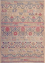 band sampler from Huber by Mary Visitelly aged 11