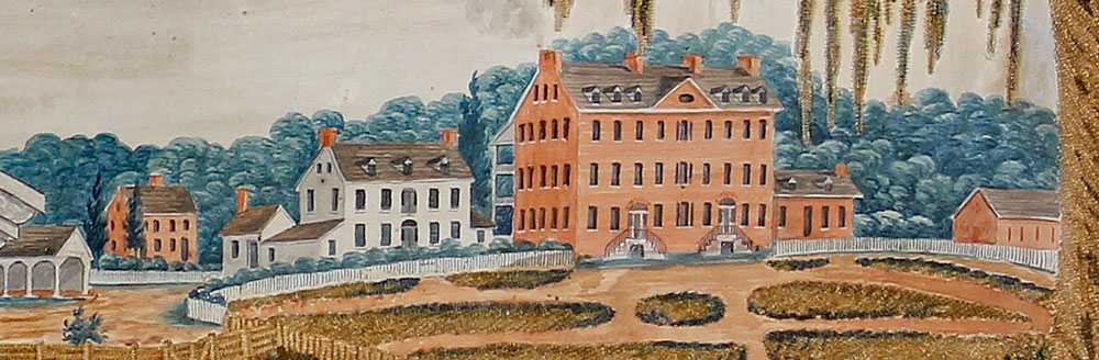 Saint joseph's Academy, Emmitsburg, MD 1831 closeup of buildings - Huber