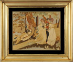 silk embroidery from Huber- The Judgment of Paris- MA c.1820